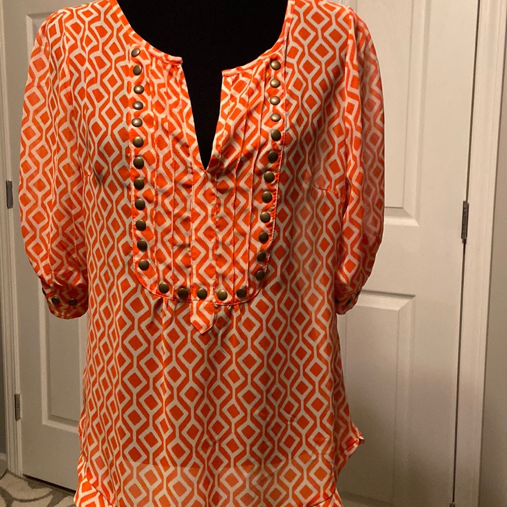 41 Hawthorn Orange & Crème Top